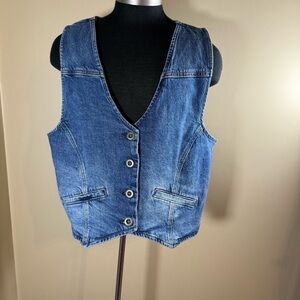 a.n.a Blue Denim Vest